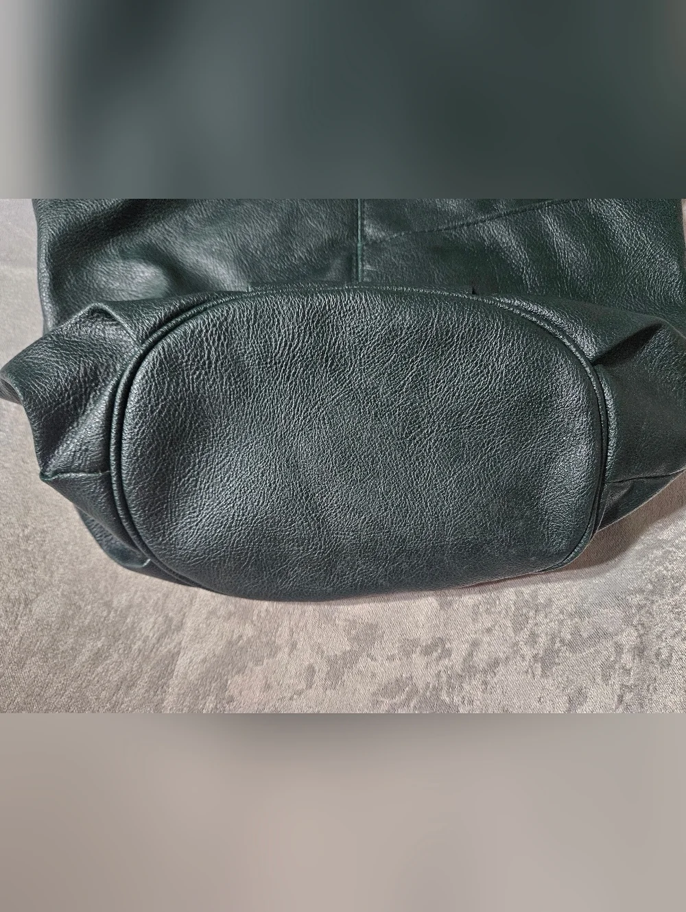 Capezio Dark Green Hobo Shoulder Bag with Tan Accents